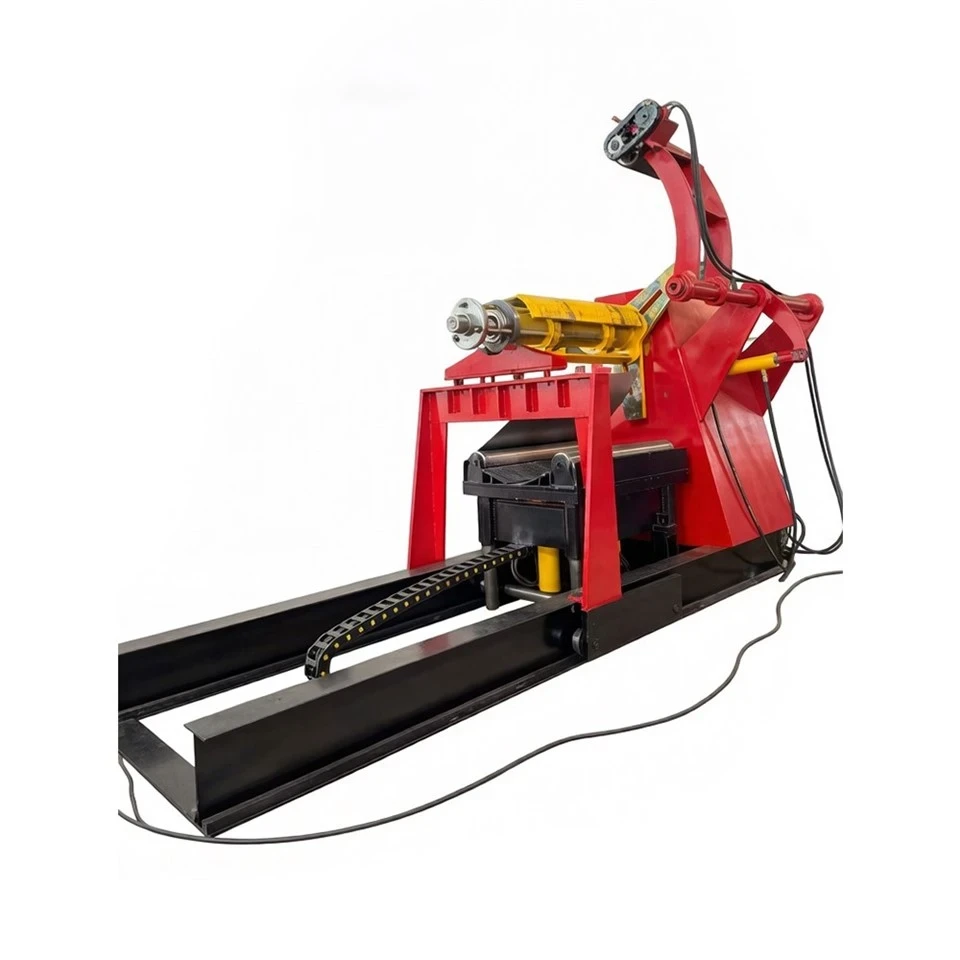 Uncoiler thủy lực loại nêm với xe cuộn